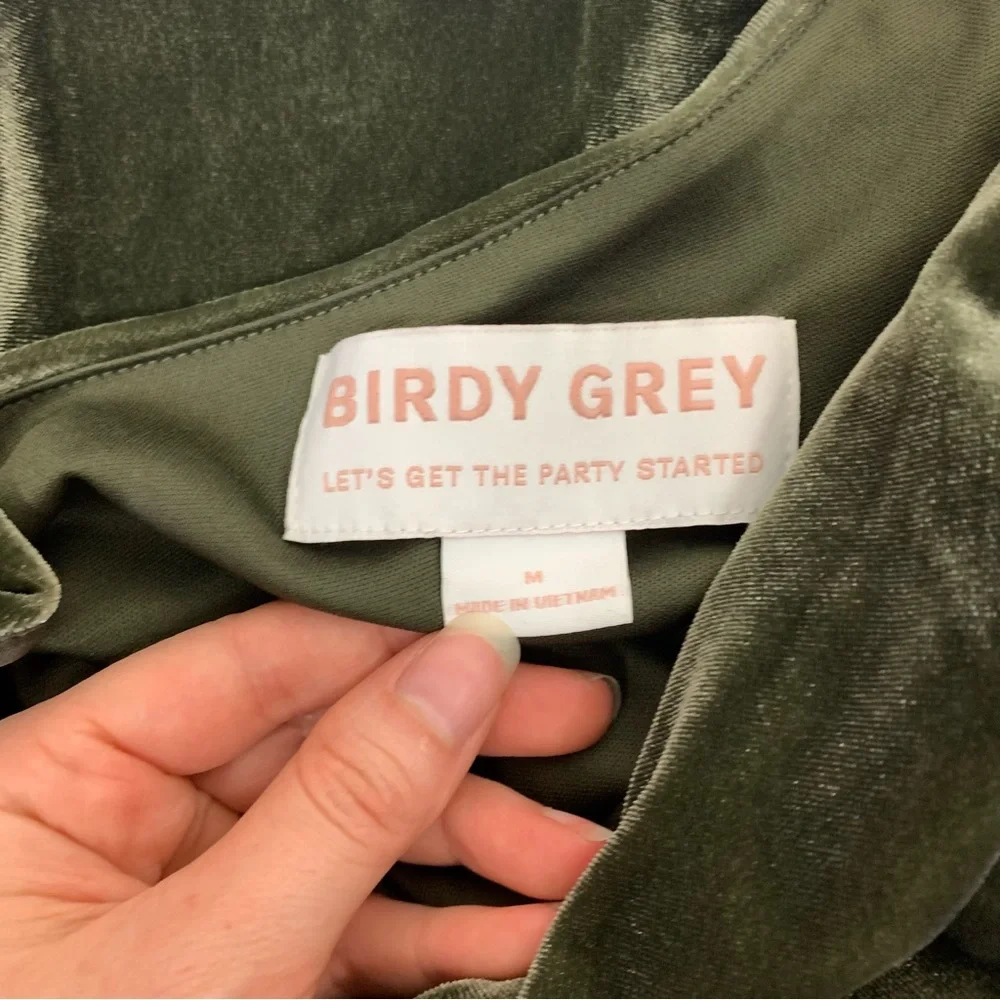 Birdy Grey Olive Green One-Shoulder Maxi Dress - Picture 3 of 13